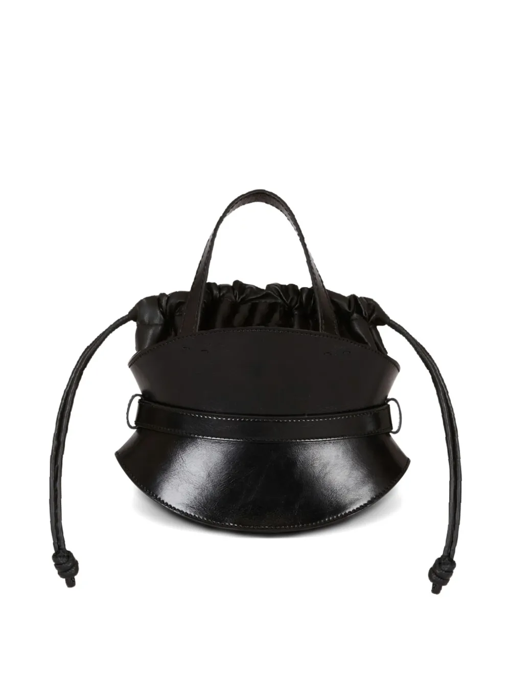 Balmain Mini Belted-detail Tote Bag In Black