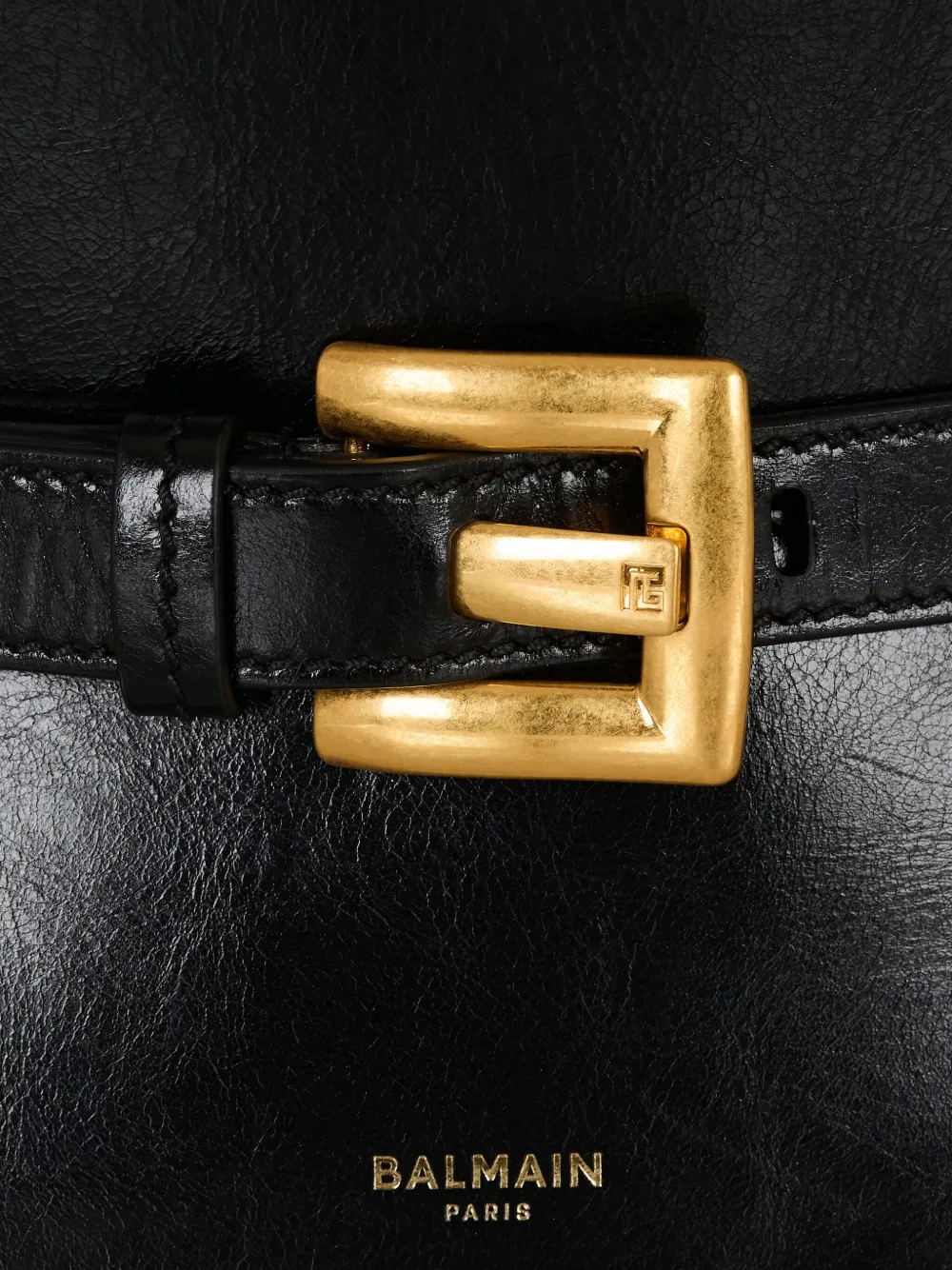Balmain Mini Belted-detail Tote Bag In Black