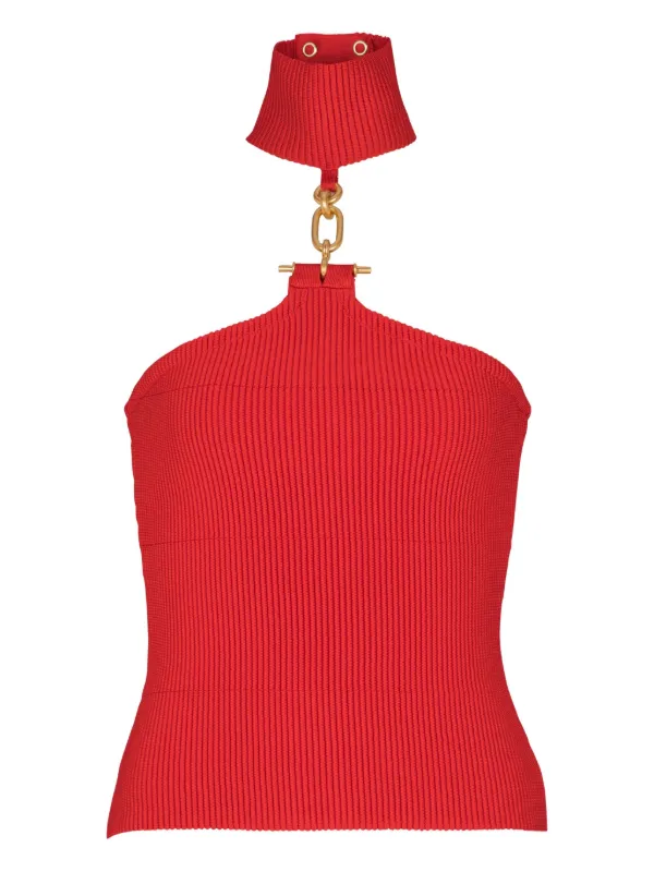 BALMAIN コットンカシミア　ミラードレス　タンクトップ　トップス　36 32571581_62736358_600.jpg