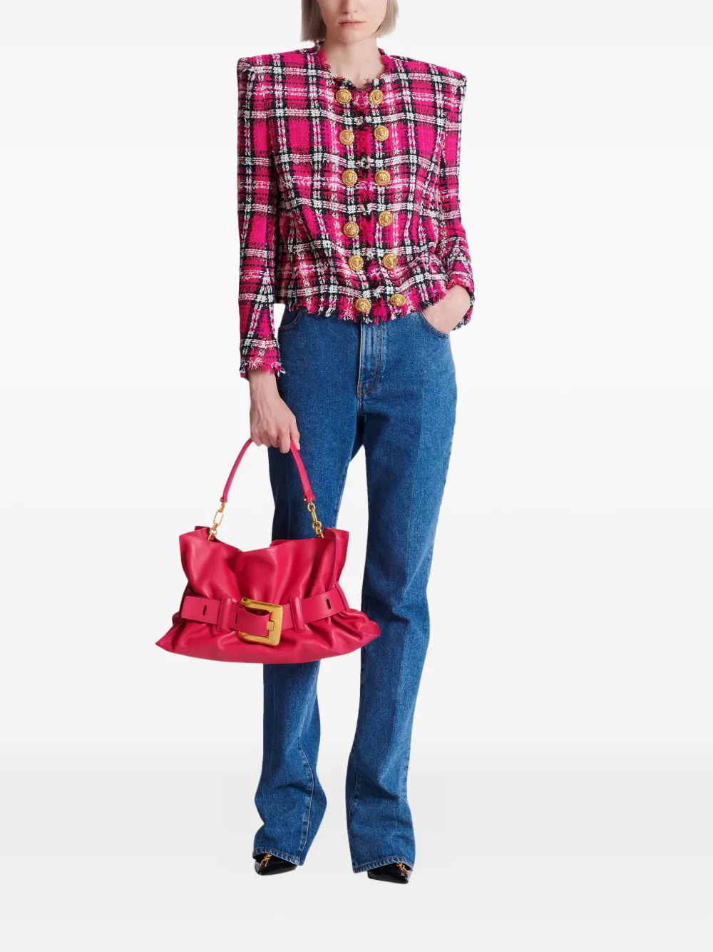 Balmain plaid button jacket | Tweed Jackets | Image 2