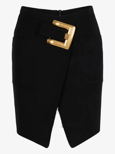 Balmain grain de poudre belt-detail mini skirt