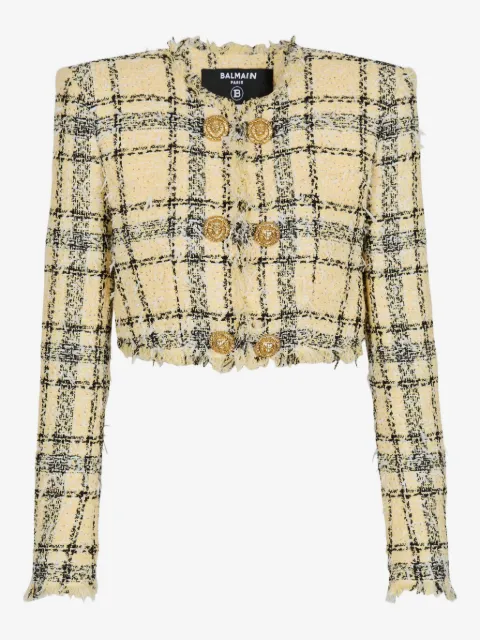 Balmain veste boutonnée en tweed