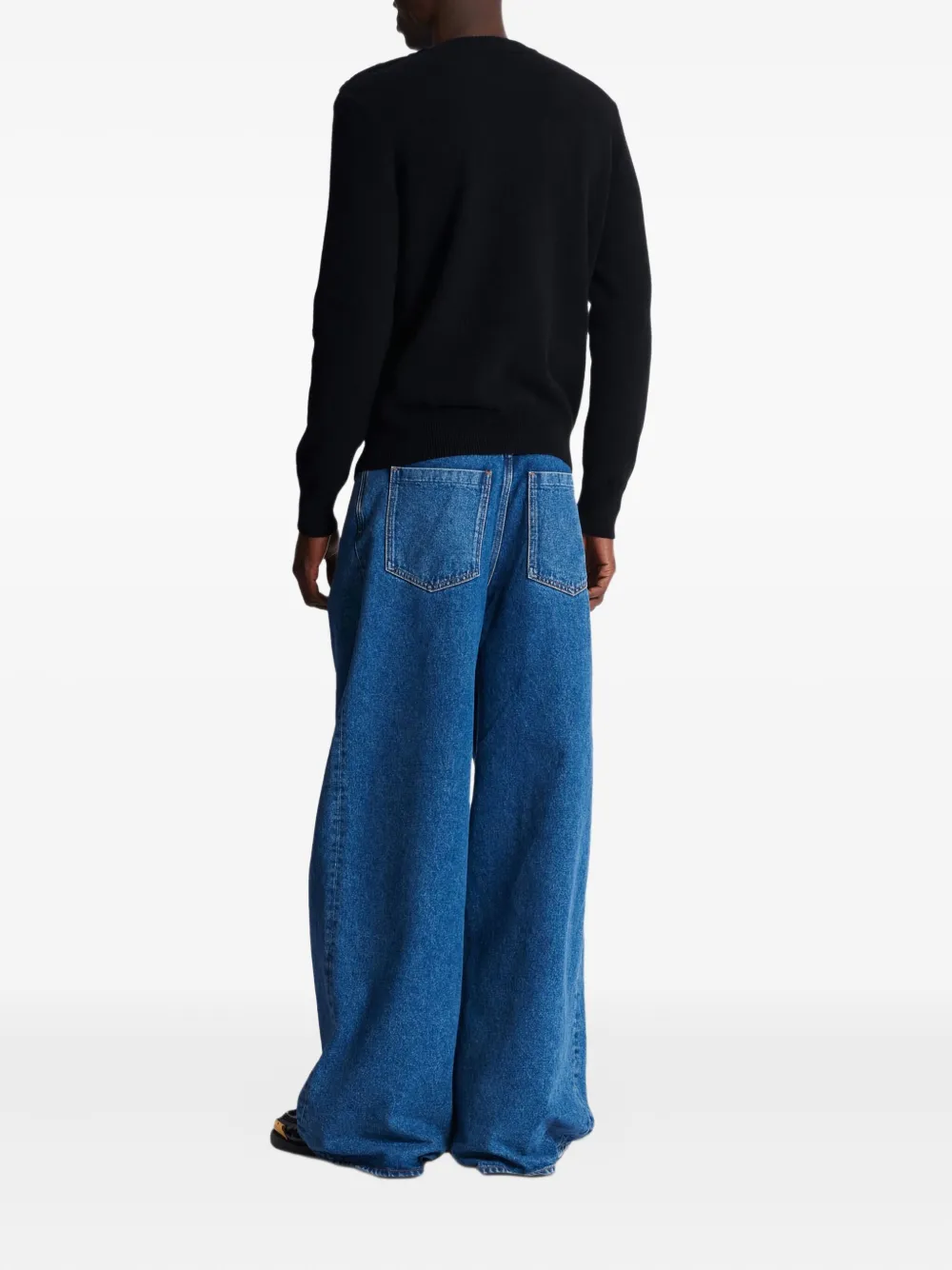 Balmain Kasjmier trui met knopen Zwart