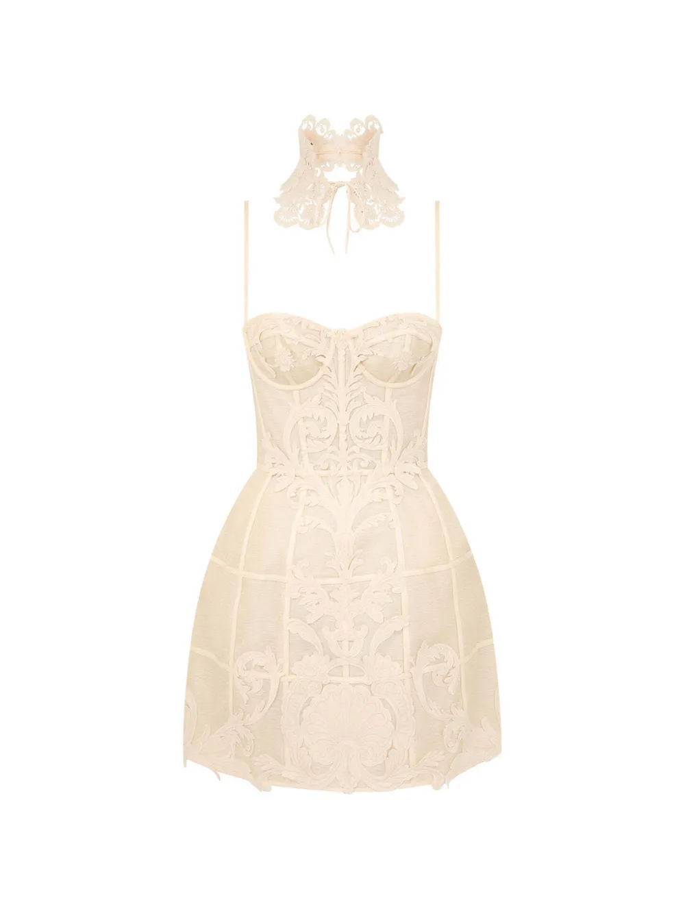 ZIMMERMANN Rebellion Filigree mini dress - Nude
