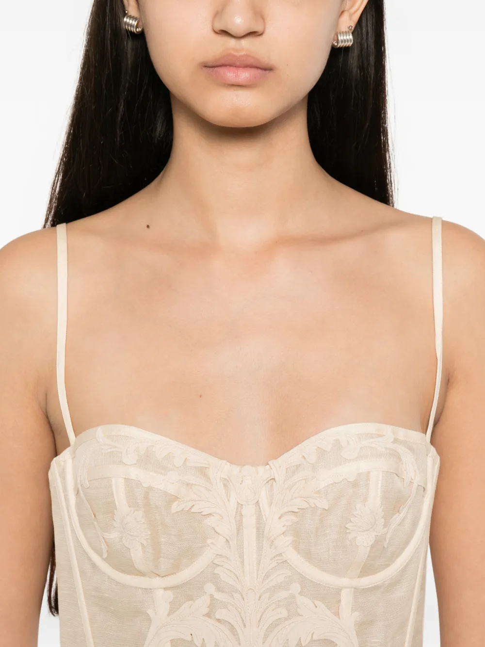 ZIMMERMANN Rebellion Filigree mini-jurk Beige
