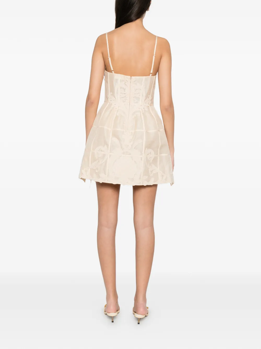 ZIMMERMANN Rebellion Filigree mini-jurk Beige