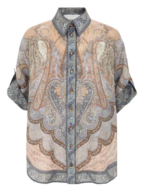 ZIMMERMANN Wanderlust short-sleeve tapestry shirt