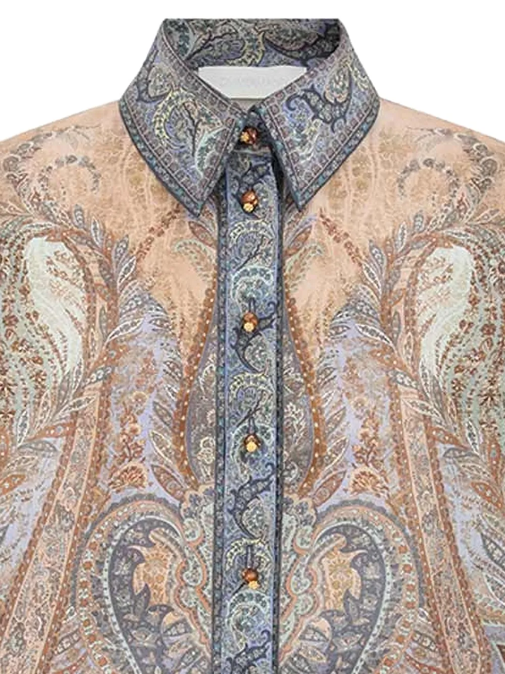 ZIMMERMANN Wanderlust blouse met korte mouwen - Beige