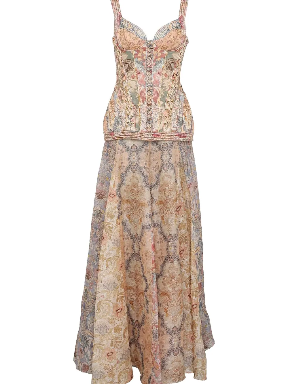Zimmermann Corded Rebellion Maxi Dress In Multi