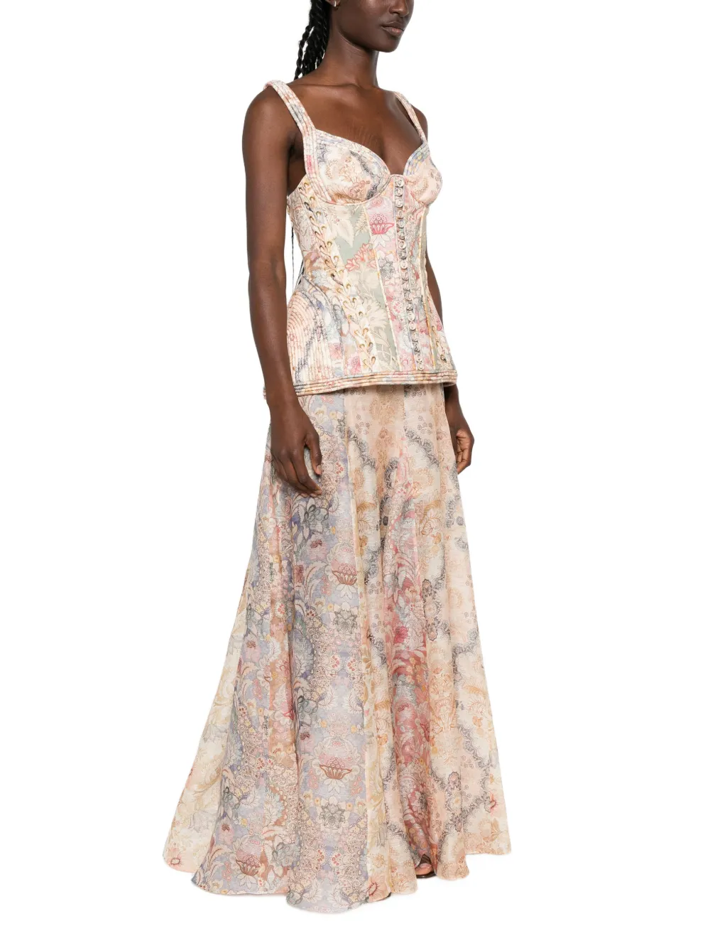 ZIMMERMANN Corded Rebellion maxi-jurk Beige