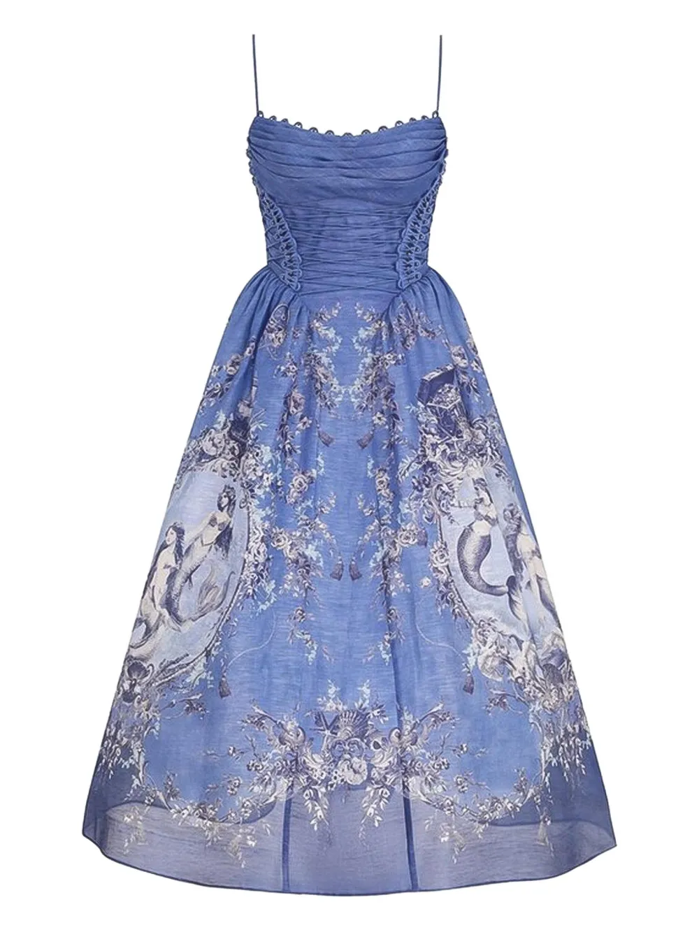 Zimmermann Picnic Beaded Maxi Dress In Blue