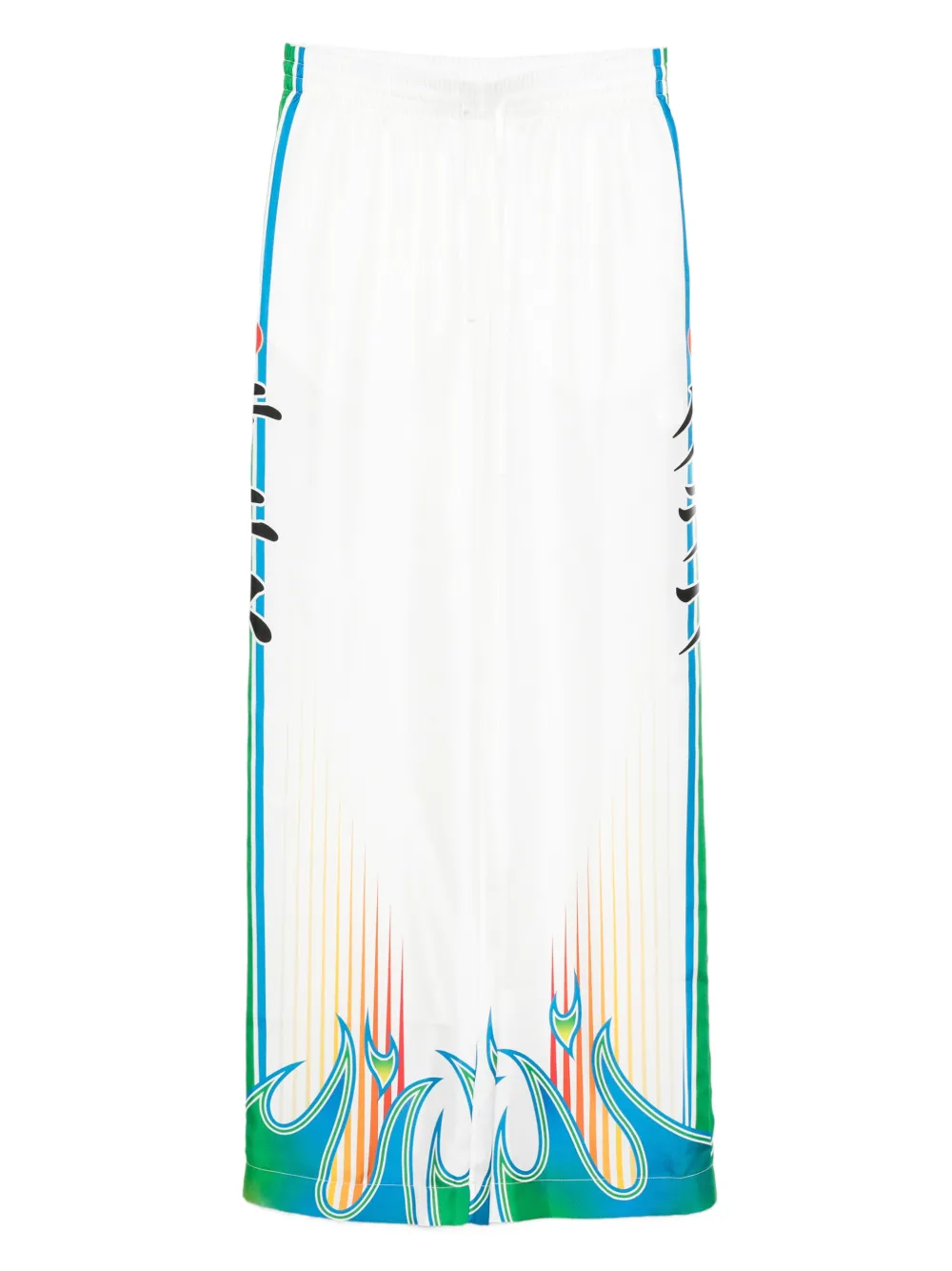 Casablanca pantalon de jogging imprimé à taille élastiquée | blanc | Image 1