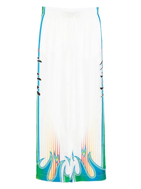 Casablanca pantalon de jogging imprimé à taille élastiquée