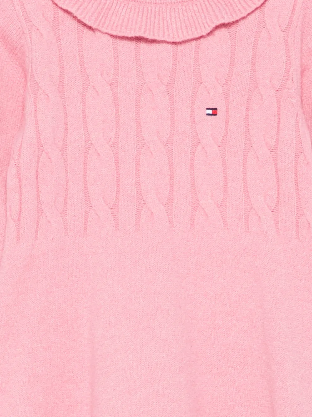 Tommy Hilfiger Junior Cable sweaterjurk Roze