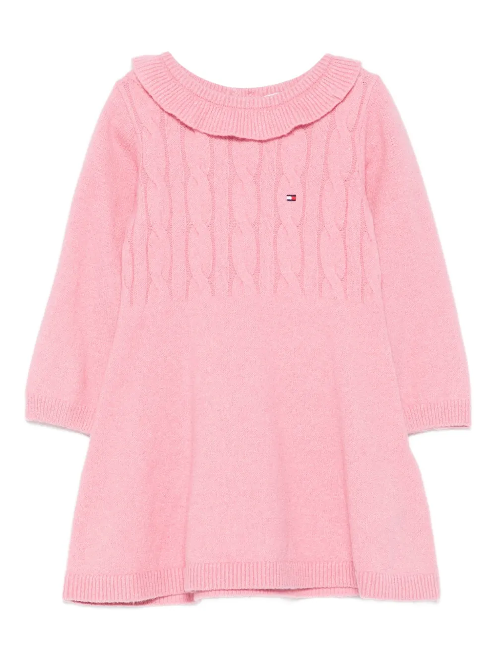 Tommy Hilfiger Junior Cable sweater dress | Pink | Image 1