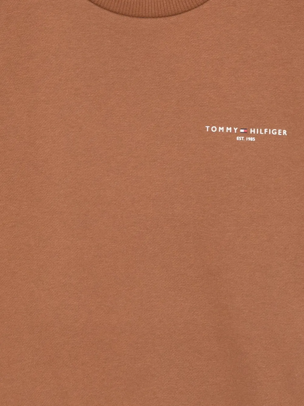 Tommy Hilfiger Junior Logo-embroidered Sweater In Brown