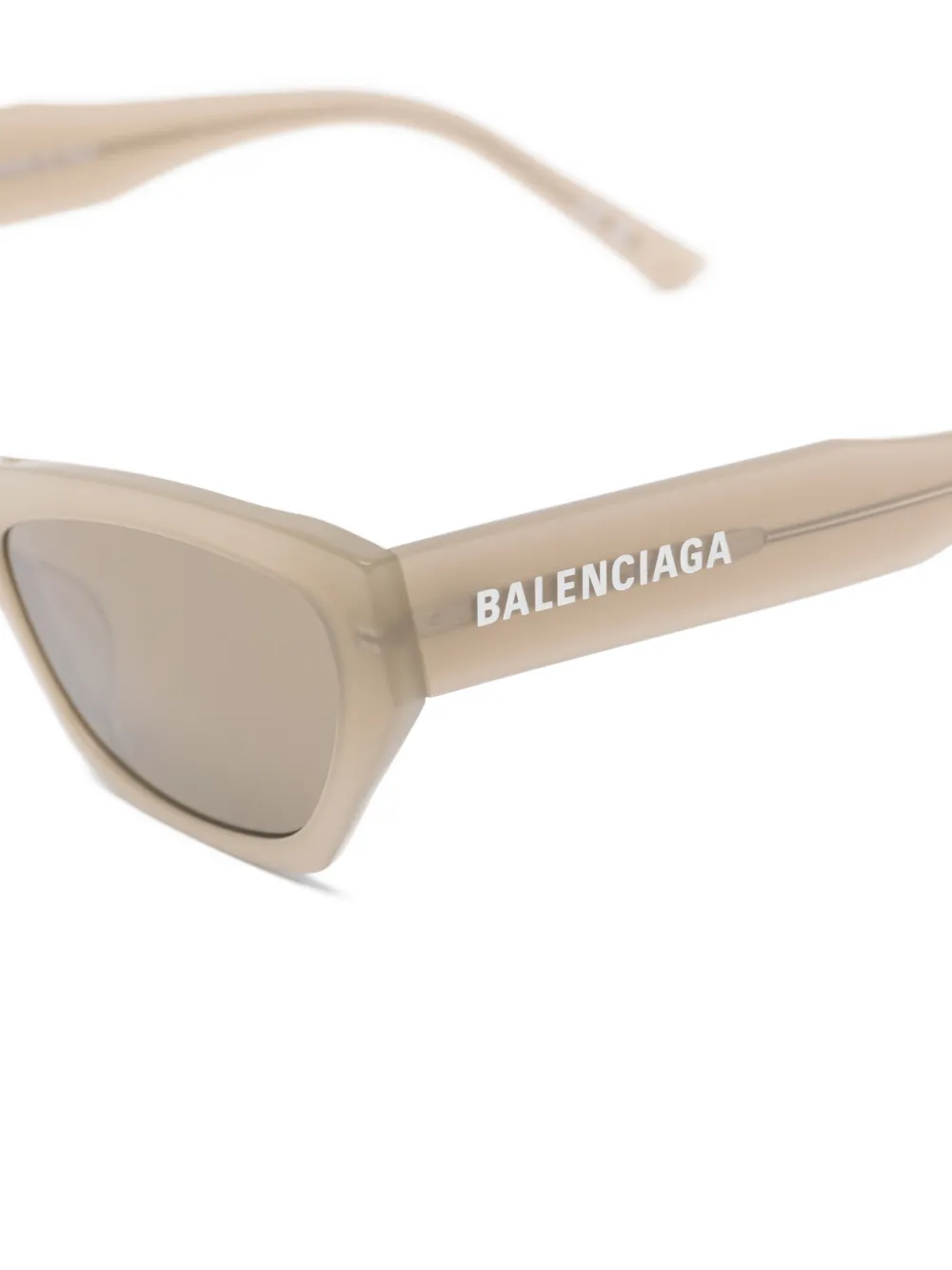 Balenciaga Eyewear Zonnebril met geometrisch montuur Beige