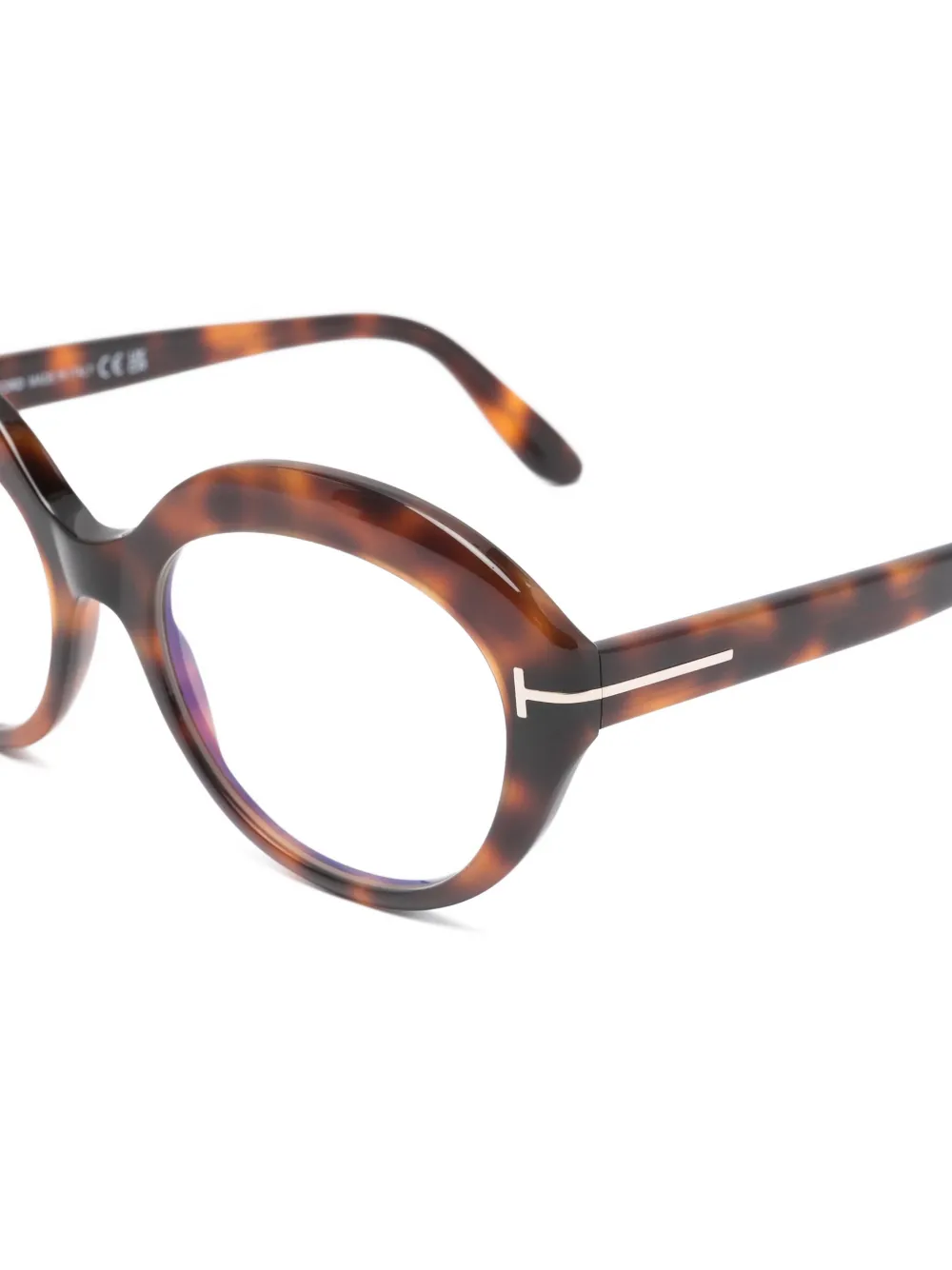 TOM FORD Eyewear Bril met ovaal montuur Bruin