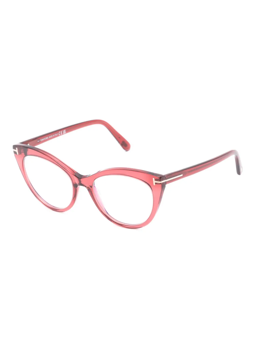 TOM FORD Eyewear FT6091 bril met cat-eye montuur Rood