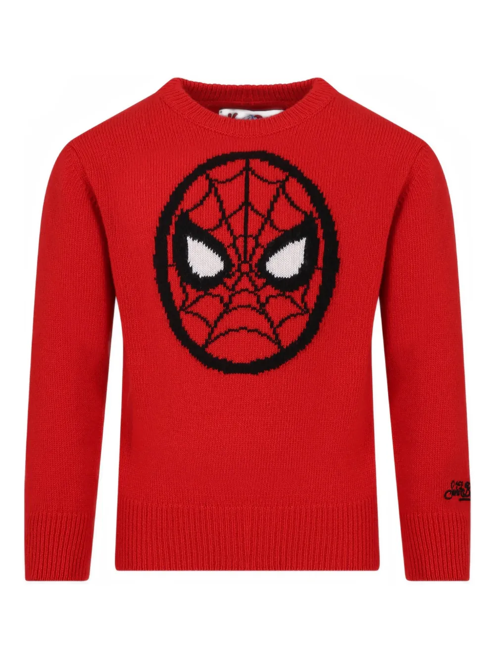 Mc2 Saint Barth Douglas Spiderman-graphic Sweater In Red