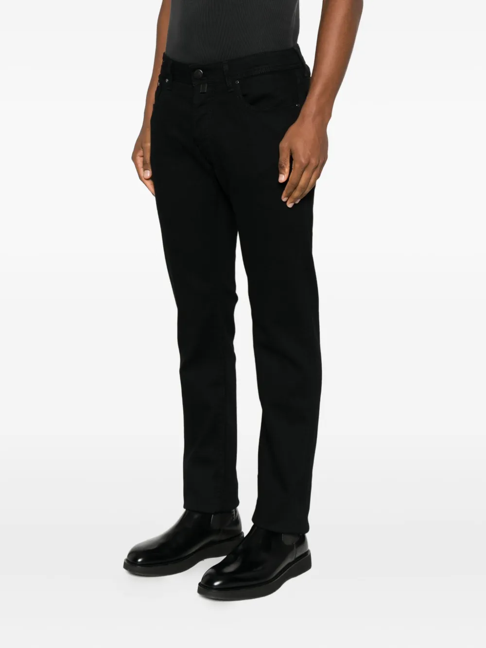 Jacob & Co. Buttoned Trousers In Black