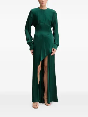 bardot lorel long-sleeve cowl-neck sequin midi dress Bardot Lorel cowl-neck long-sleeve Maxi Dress | Red