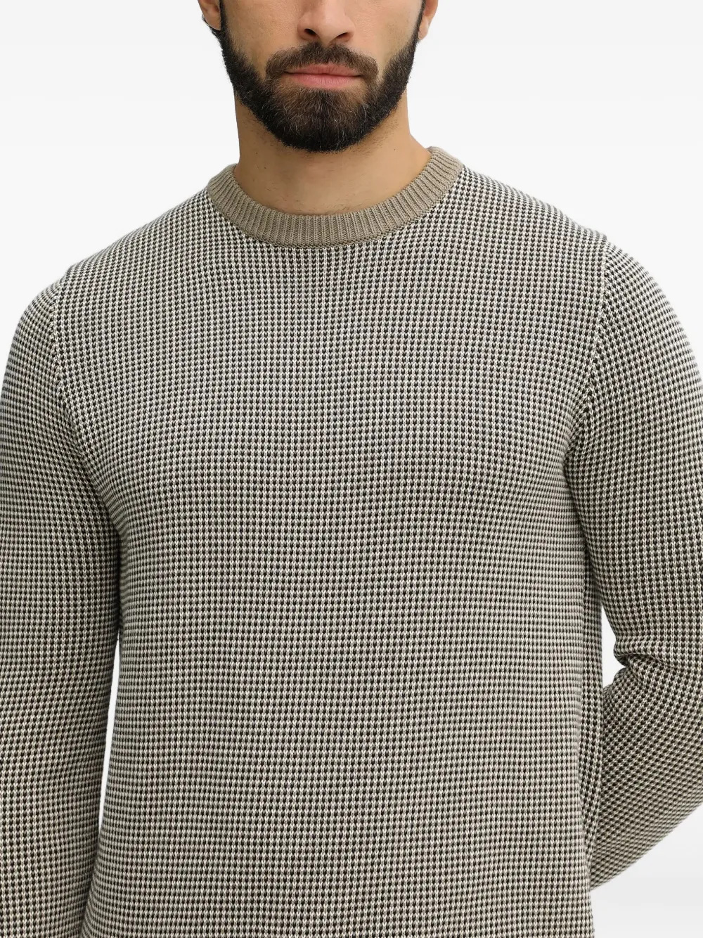 Barbour Wells Crew-neck Sweater In Brown