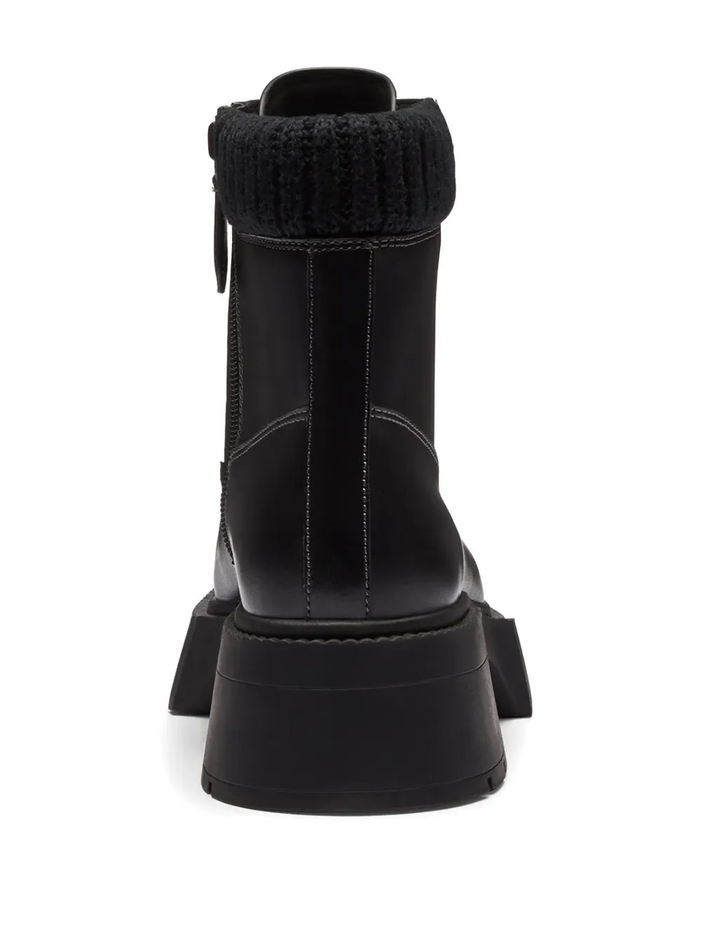 Coach 57 mm Leah laarzen met gebreide kraag Zwart