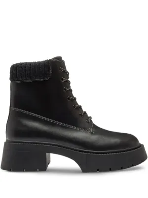 GIABORGHINI Flatform lace-up Suede Boots | Black | FARFETCH RO