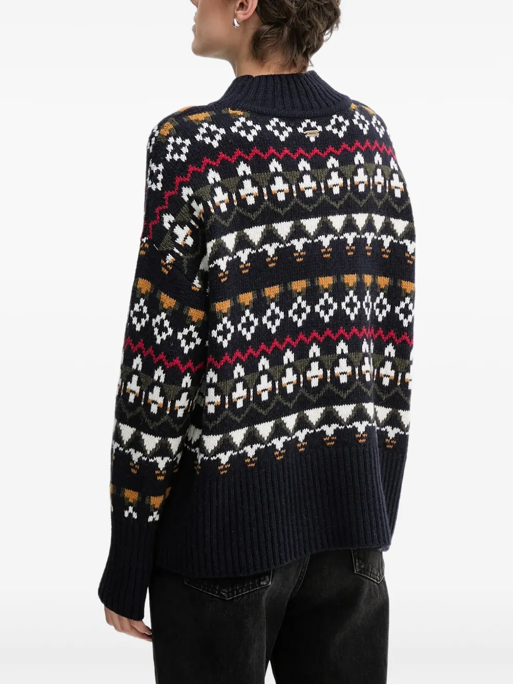 Barbour Larisa Fair trui met patroon Blauw