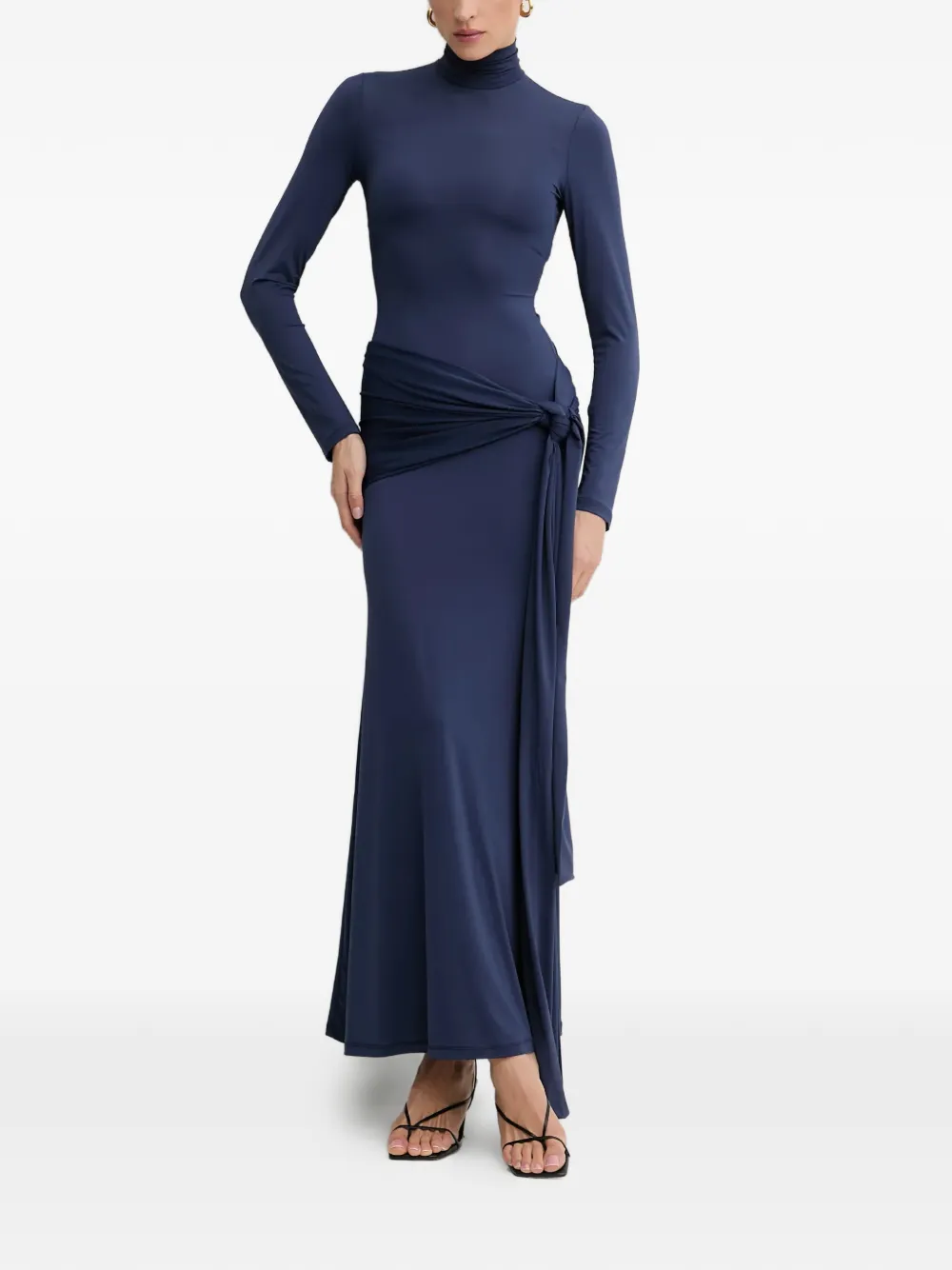  Bardot Alix Tie-front Maxi Dress - Blue 