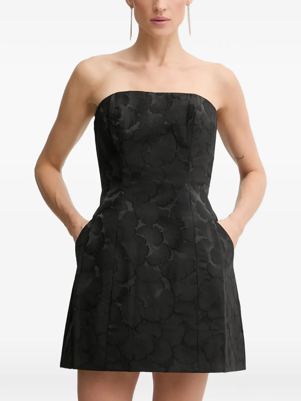 Bardot Karoline strapless side-pocket mini dress - Nero