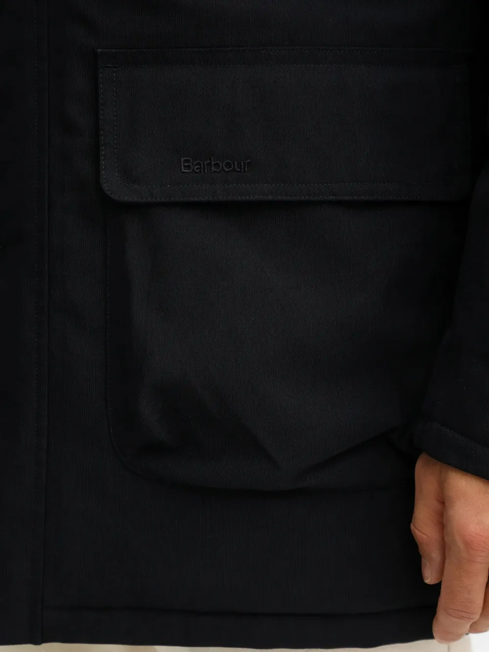 Barbour Beaufort gewatteerd jack met capuchon Blauw