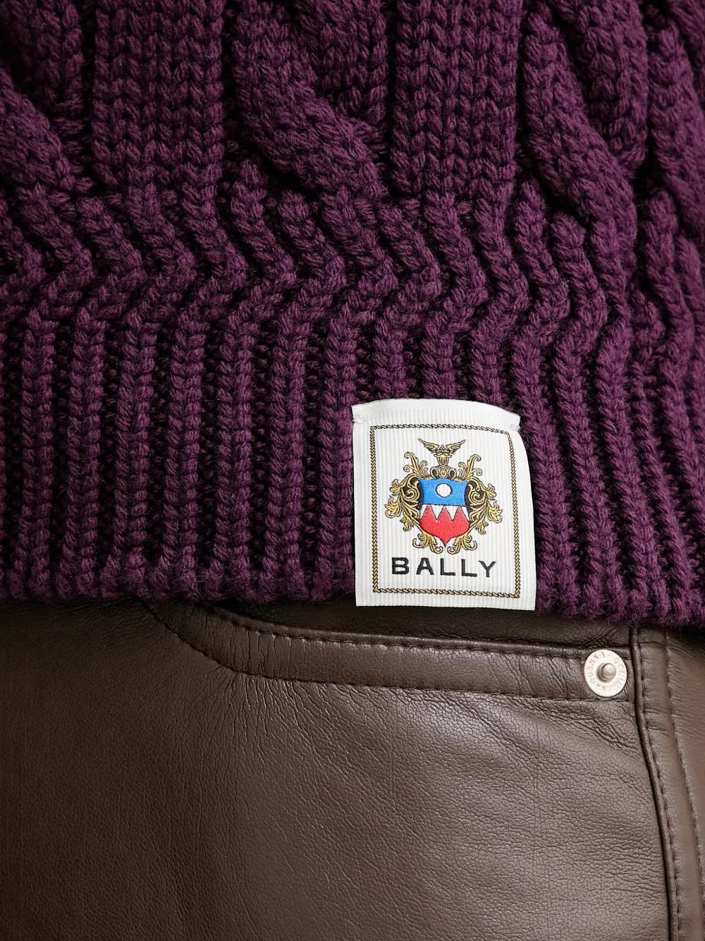 Bally Kabelgebreide top Paars