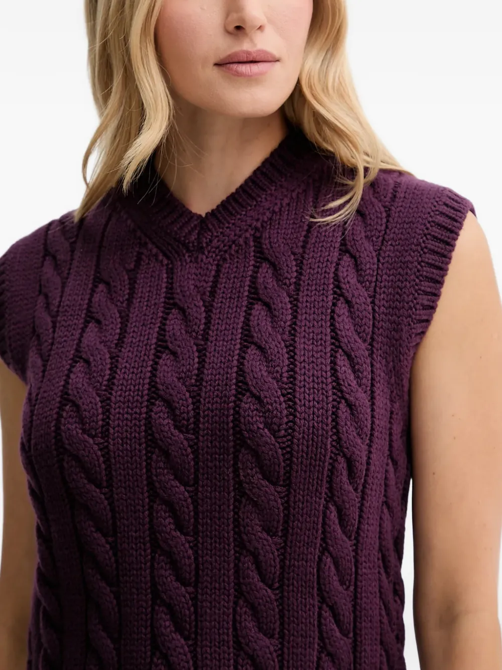 Bally Kabelgebreide top Paars