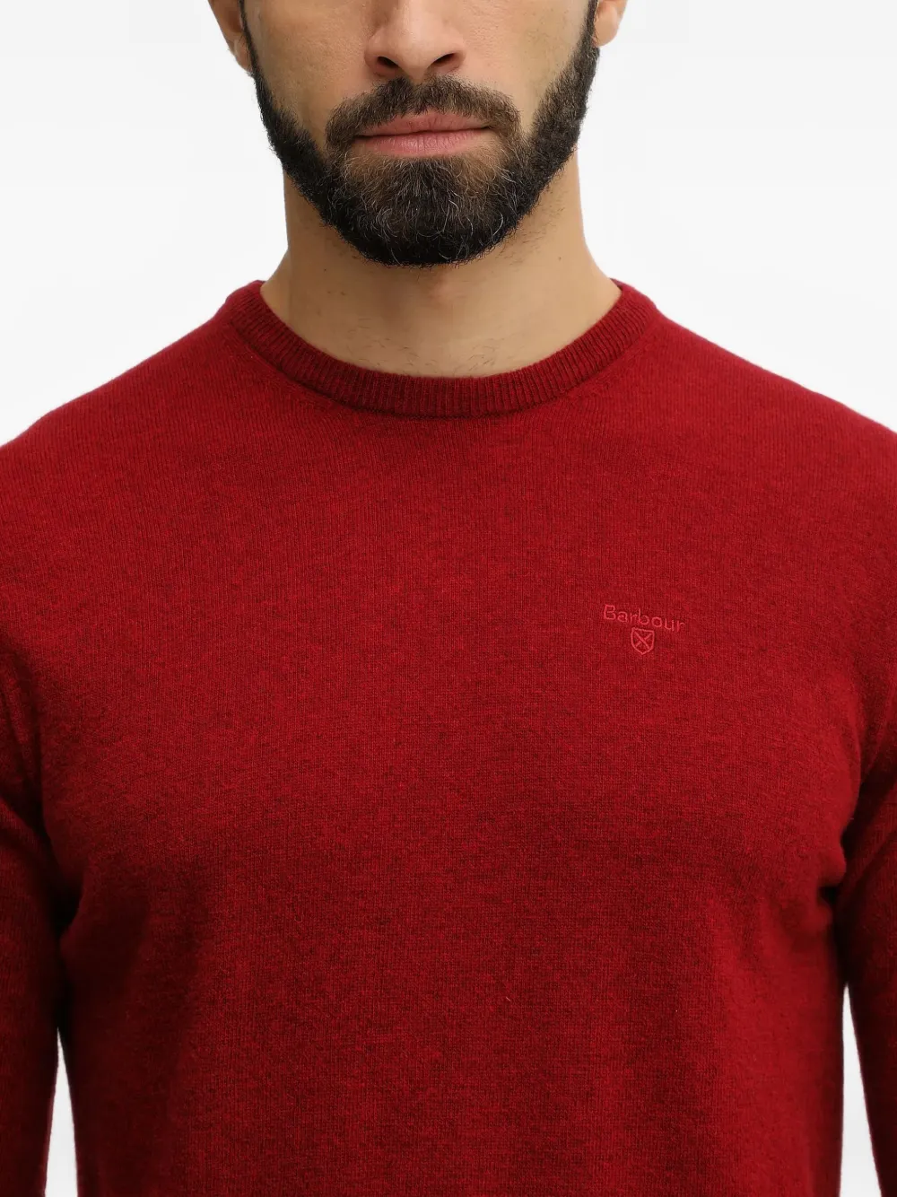 Barbour Embroidered Sweater In Red
