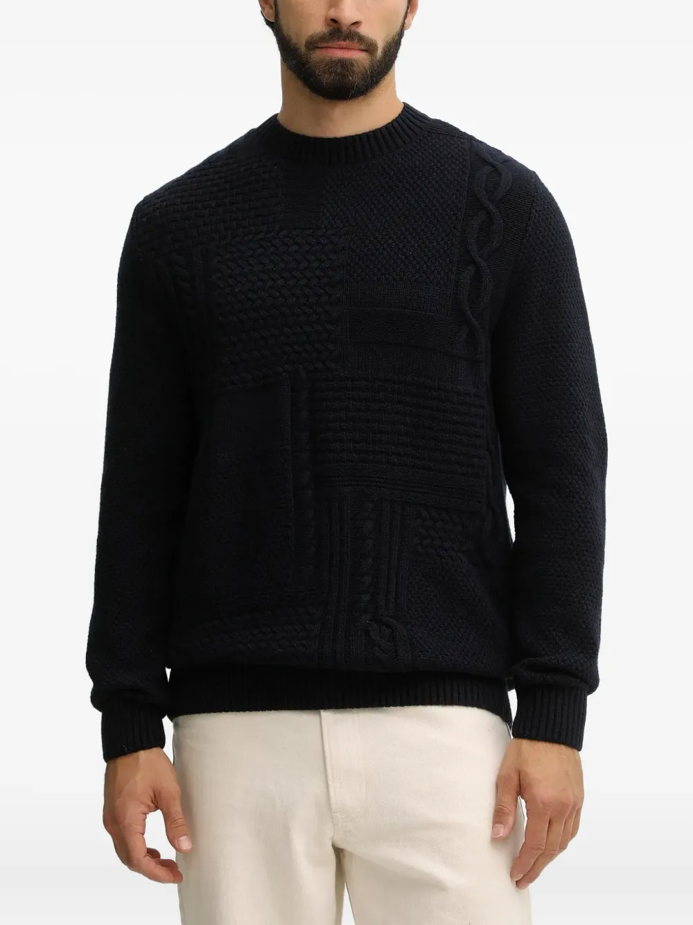Barbour Casey Cable-knit Sweater In Blue
