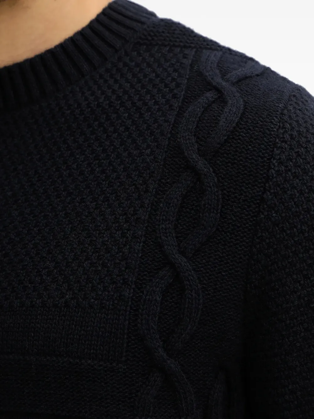 Barbour Casey kabelgebreide trui Blauw