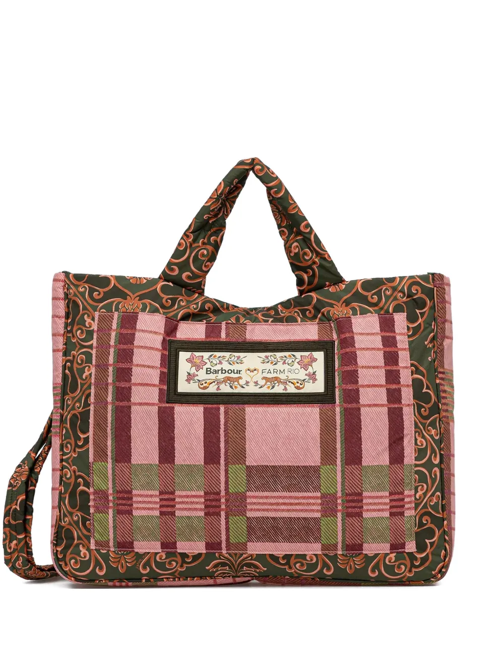 Barbour x Farm Rio Maria Clara tote bag | Pink | Image 1