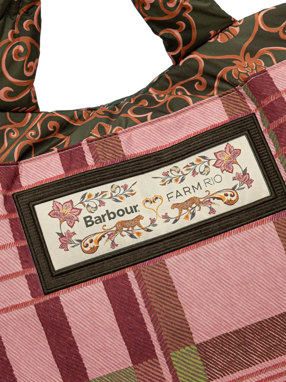 Barbour x Farm Rio Maria Clara shopper Roze