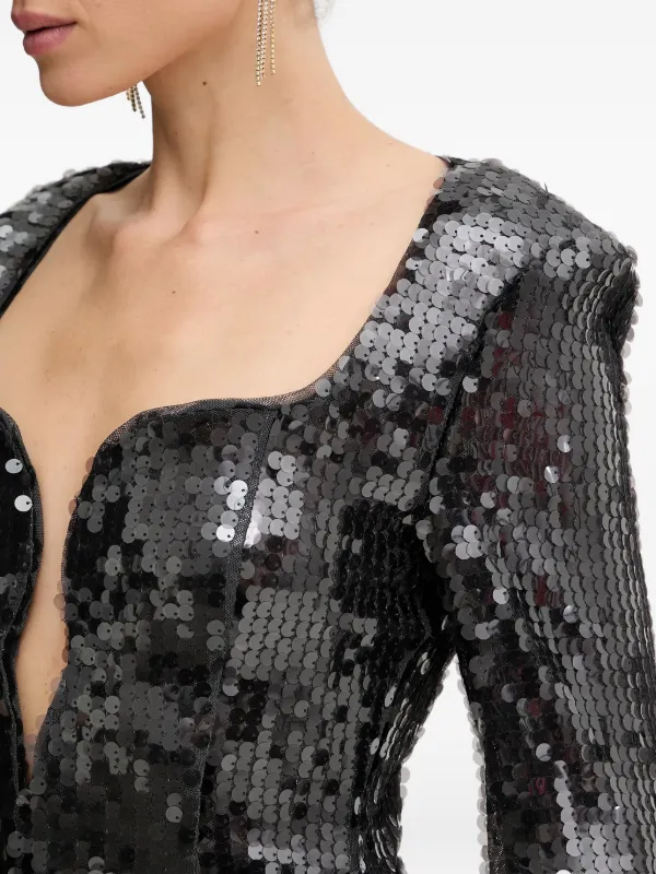 bardot black sequin dress Portia Sequin Maxi Dress In Black