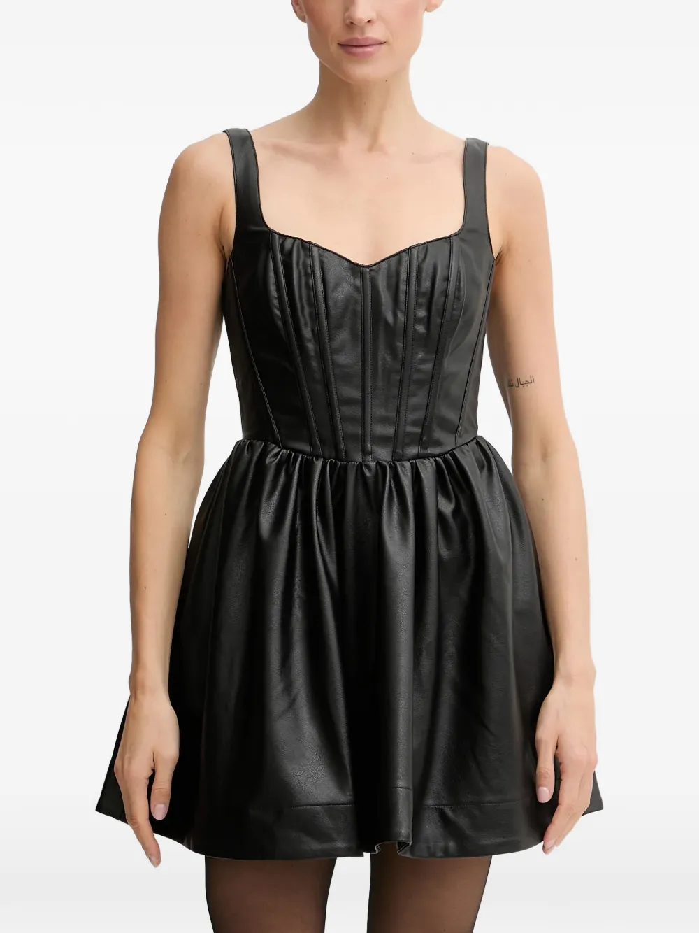 Bardot Savoy sweetheart-neck mini dress - Nero