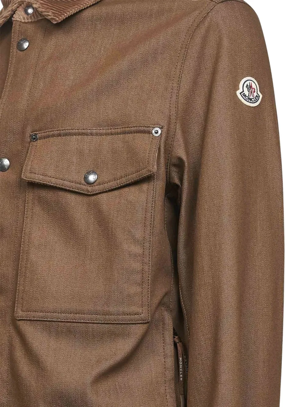 Moncler Corduroy Shirt In Brown