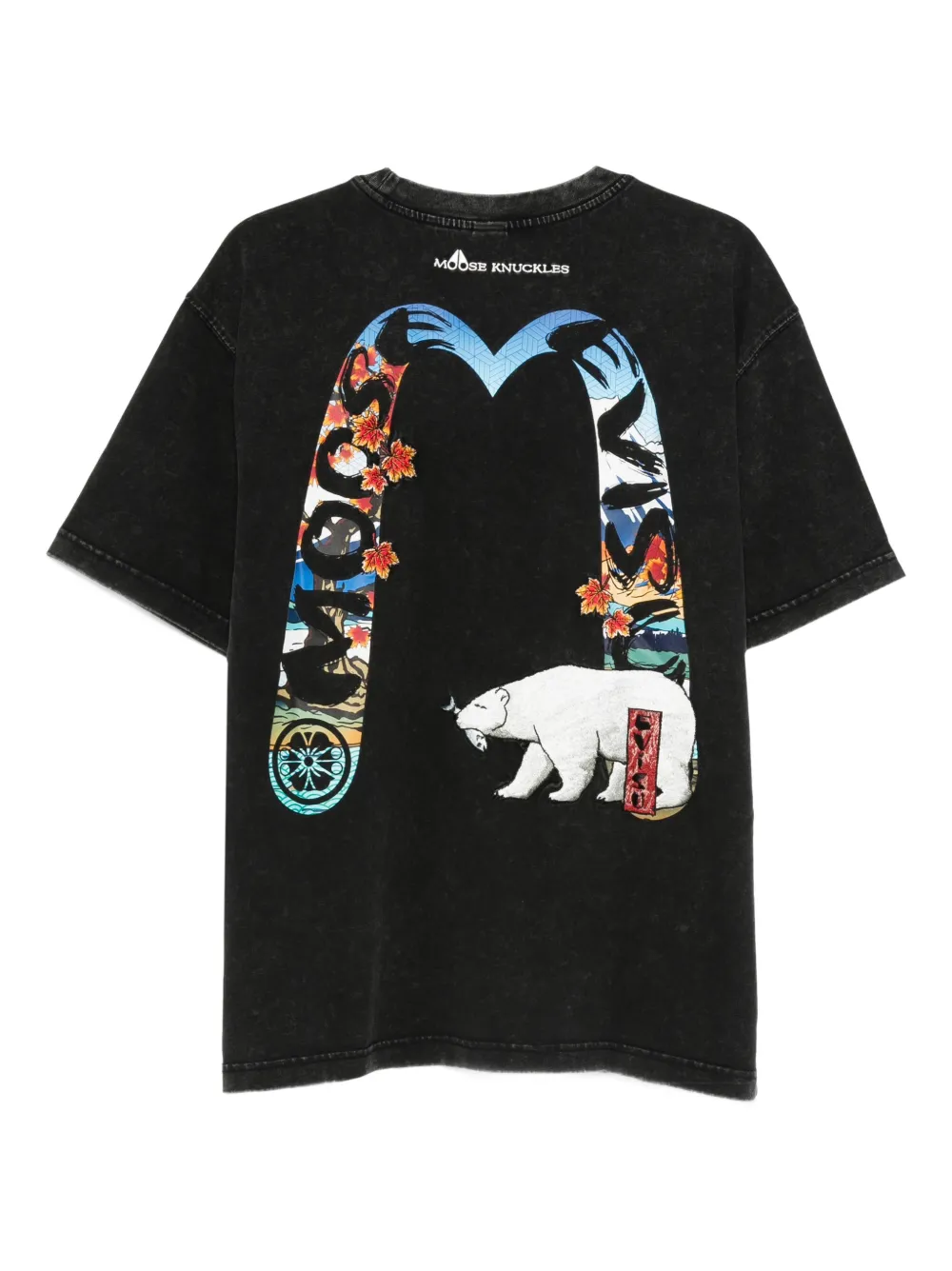 Moose Knuckles graphic T-Shirt - Zwart