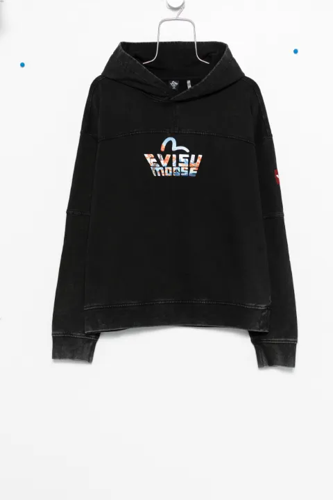 Moose Knuckles hoodie con capucha en colaboración con Evisu