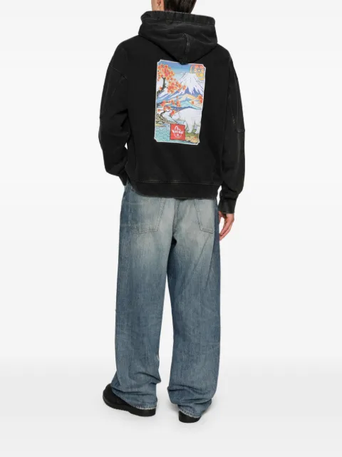 Moose Knuckles x Evisu graphic hooded hoodie 