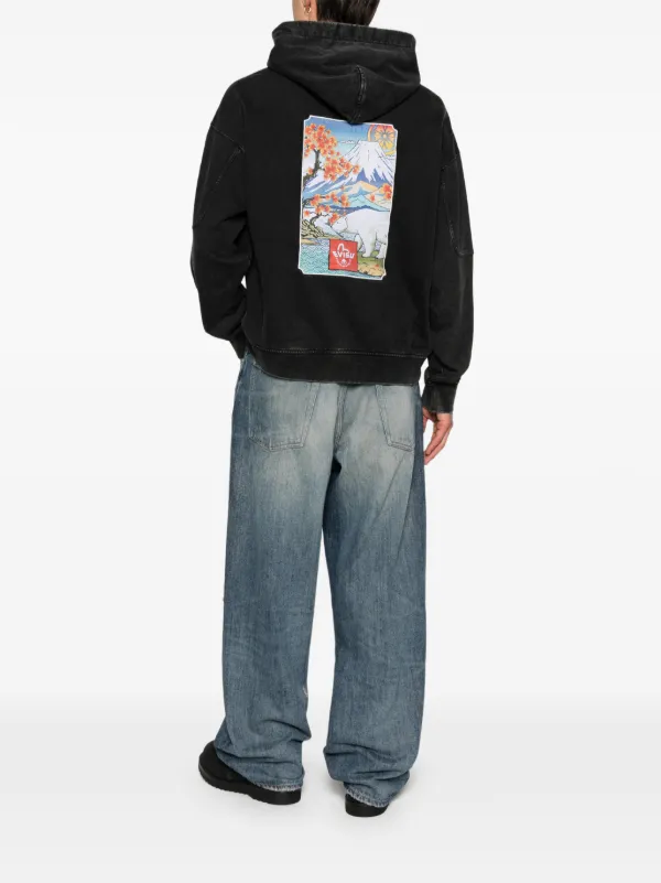 Evisu ブラック パーカー EVISU(エヴィス) / ジップパーカー/42/コットン/ブラック | 古着の販売