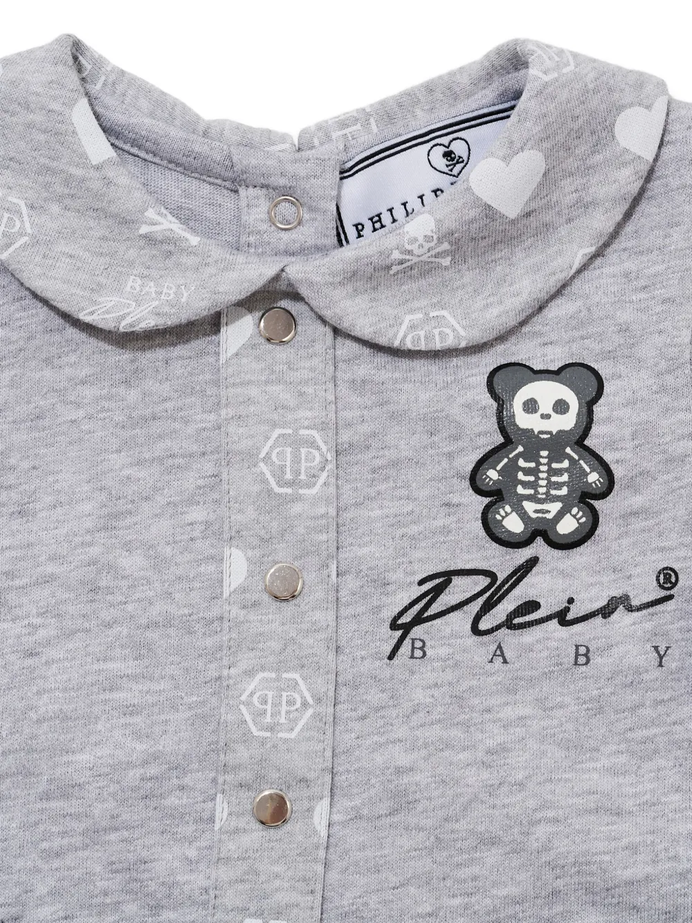 Philipp Plein Junior Babypakje met logoprint Grijs