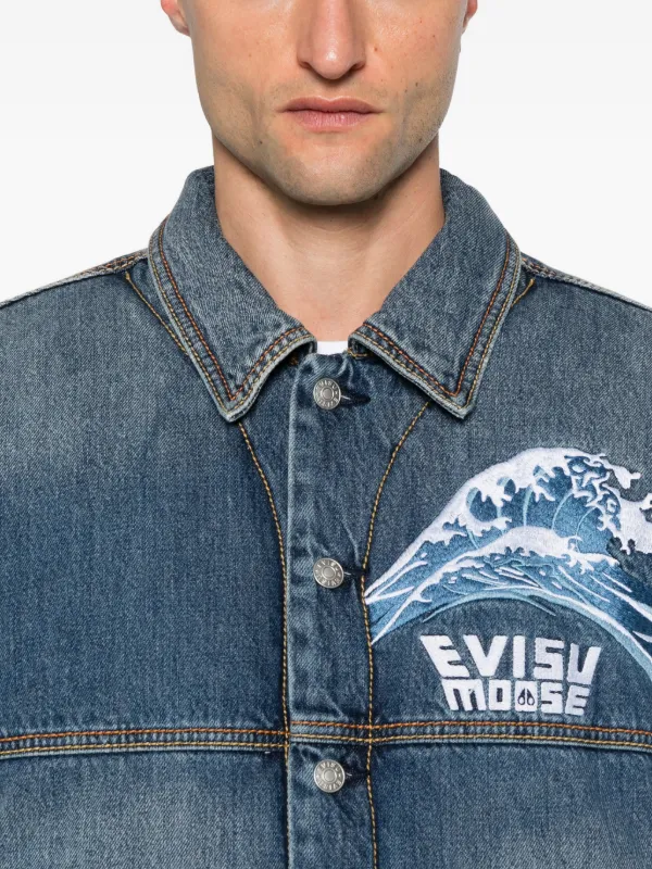 Moose Knuckles x Evisu Graphic Print Jacket | Blue | FARFETCH
