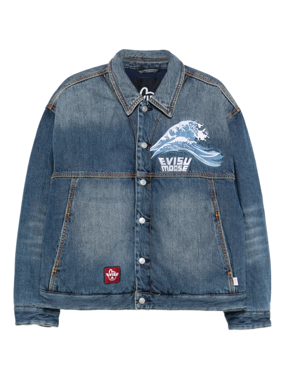 Moose Knuckles x Evisu graphic print jacket | Blue | Image 1
